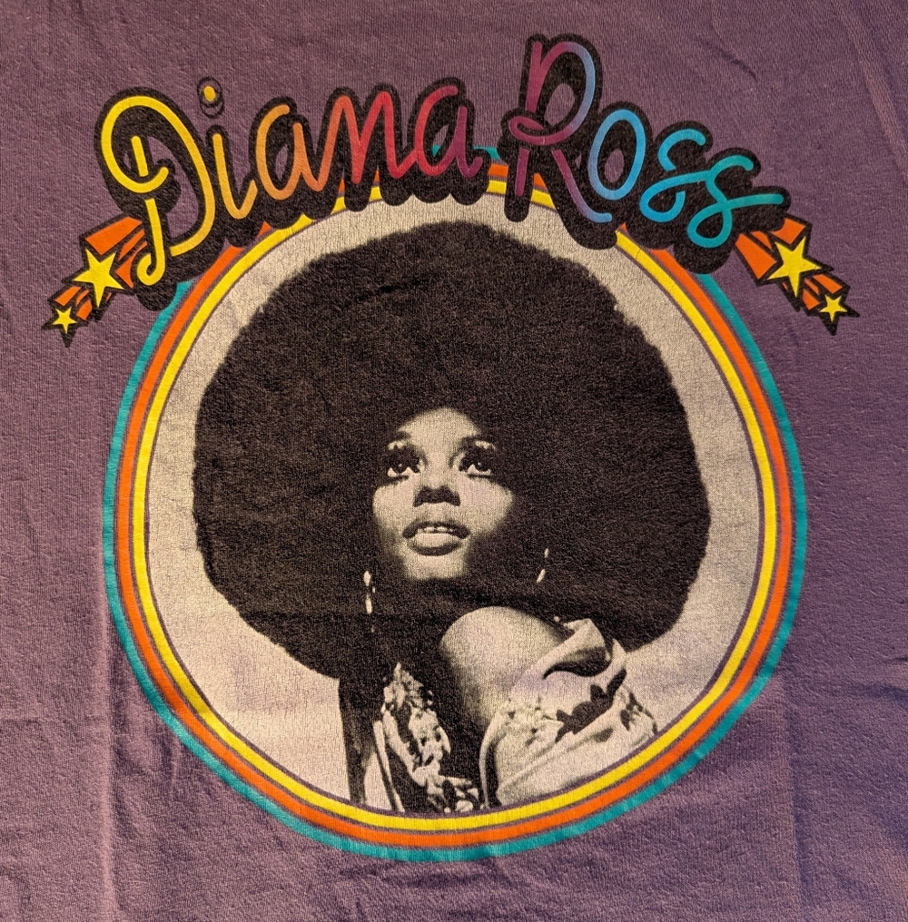 Old Navy Diana Ross Graphic Tee Unisex Small – Vintage Style Music Icon T-Shirt